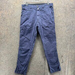 Avirex Millennium Pants Men 32 Navy Blue Cotton Casual Chino Trouser Italy